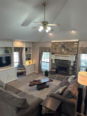 Fireplace, Interior, Living room, Recessed Lighting