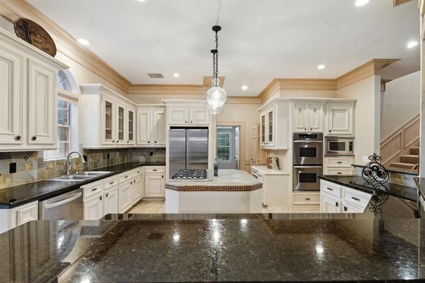 Interior, Kitchen, Pendant Lights, Recessed Lighting, Stainless Steel Appliances