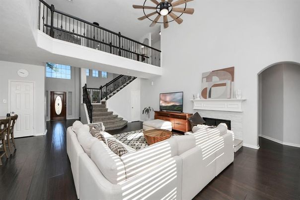 Fireplace, Interior, Living room, Wood Texture Flooring