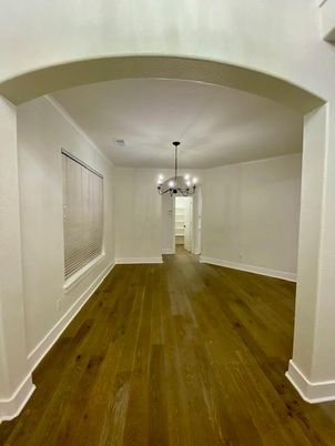 Chandelier, Empty room, Interior, Wood Texture Flooring