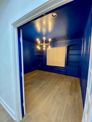 Empty room, Interior, Pendant Lights, Recessed Lighting, Wood Texture Flooring