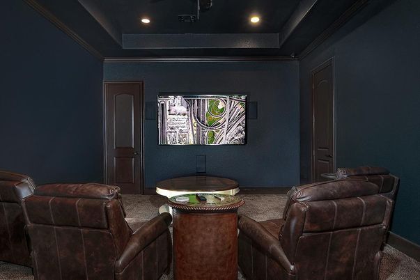 Home Theatre Room, Interior, Projection Screen, Recessed Lighting, Theatre Room