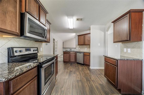Interior, Kitchen, Wood Texture Flooring