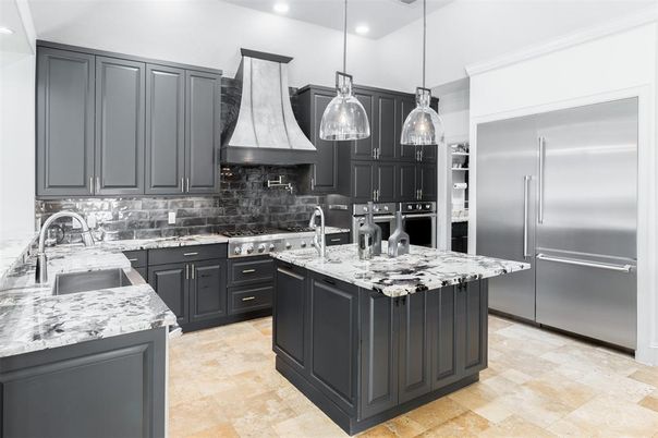 Interior, Kitchen, Pendant Lights, Recessed Lighting, Stainless Steel Appliances
