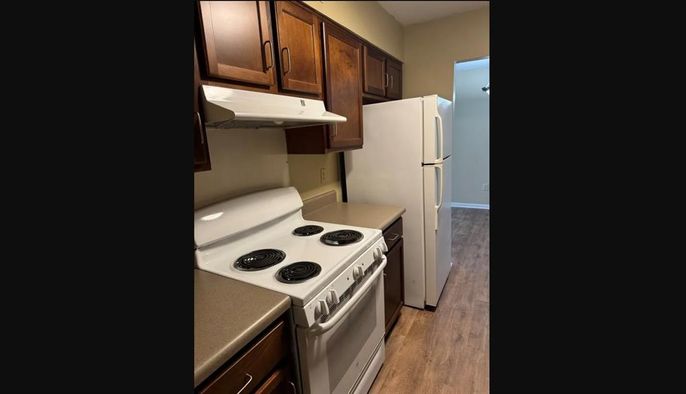 Interior, Kitchen, Wood Texture Flooring
