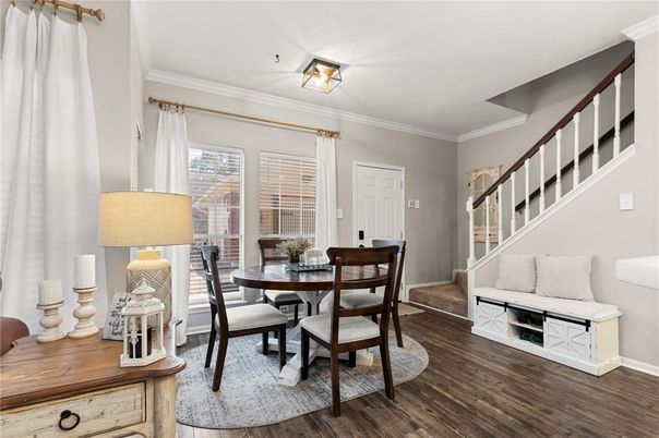 Dining room, Interior, Wood Texture Flooring