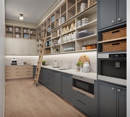 Interior, Kitchen, Wood Texture Flooring
