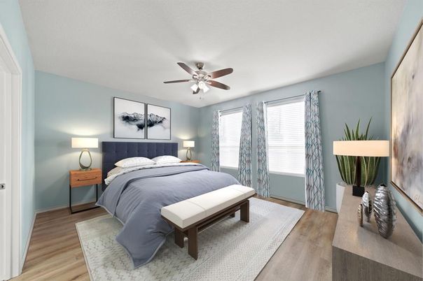 Bedroom, Interior, Wood Texture Flooring