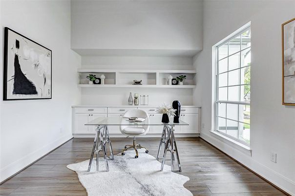 Home Office, Interior, Wood Texture Flooring