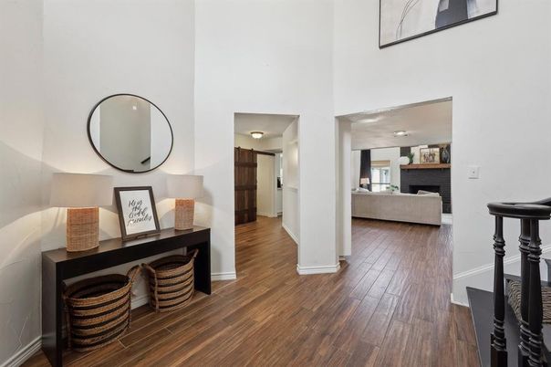 Fireplace, Interior, Wood Texture Flooring