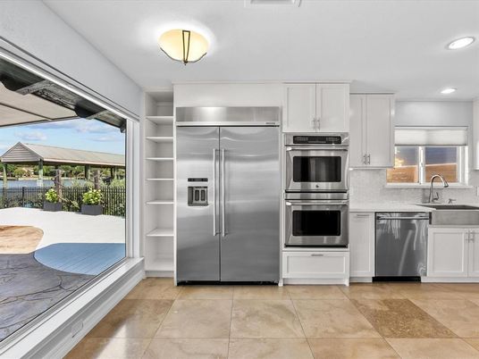 Interior, Kitchen, Recessed Lighting, Stainless Steel Appliances