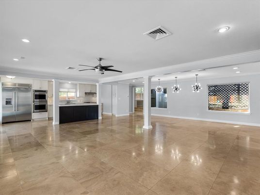 Interior, Kitchen, Pendant Lights, Recessed Lighting, Stainless Steel Appliances