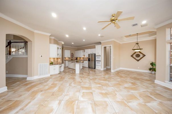 Interior, Kitchen, Pendant Lights, Recessed Lighting, Stainless Steel Appliances