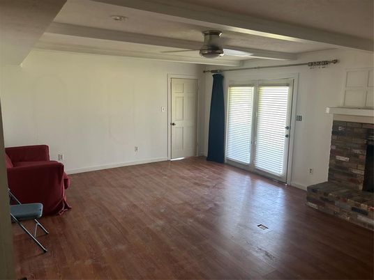 Empty room, Fireplace, Interior, Wood Texture Flooring