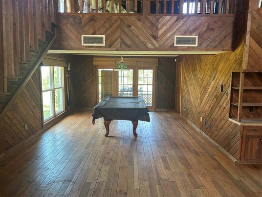 Billiard Table, Game Room, Interior, Wood Texture Flooring, Wooden Walls