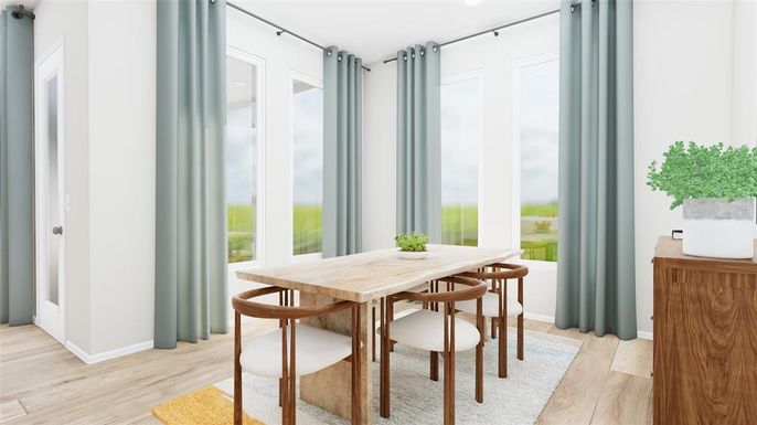 Dining room, Interior, Wood Texture Flooring