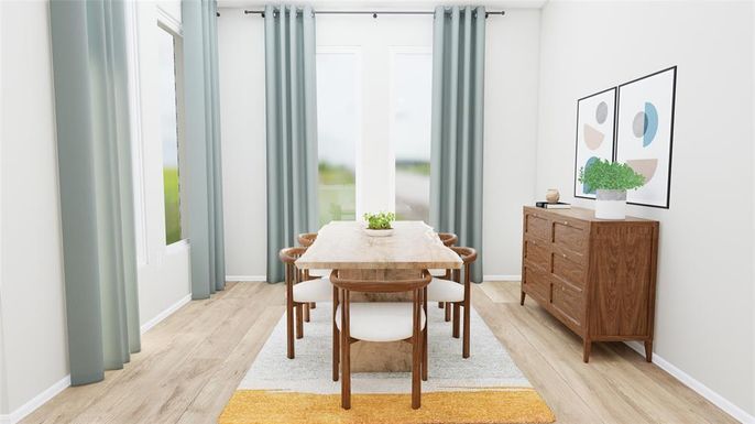 Dining room, Interior, Wood Texture Flooring