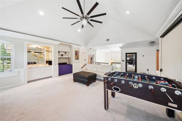 Game Room, Interior, Pendant Lights, Recessed Lighting