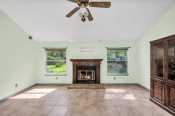 Empty room, Fireplace, Interior