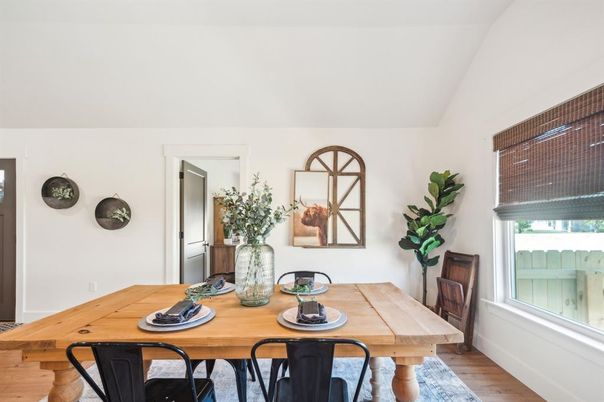 Dining room, Interior, Wood Texture Flooring