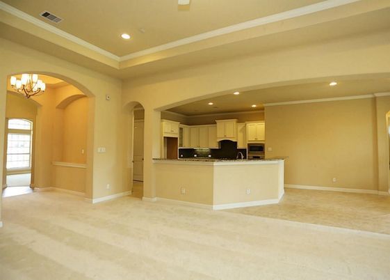 Chandelier, Empty room, Interior, Kitchen, Recessed Lighting