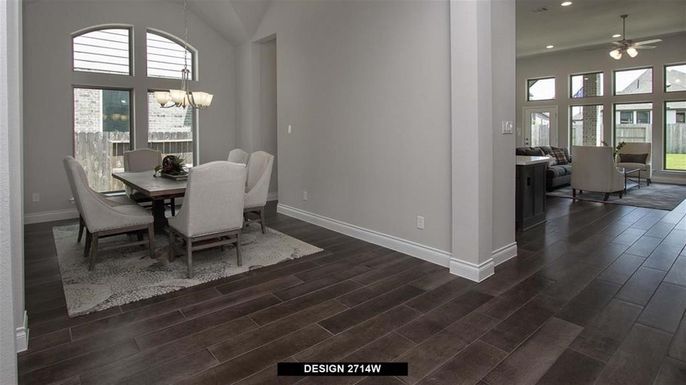 Chandelier, Dining room, Interior, Living room, Recessed Lighting, Wood Texture Flooring