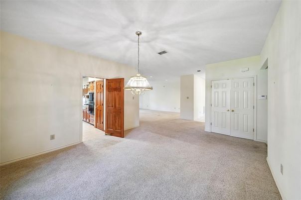 Empty room, Interior, Kitchen, Pendant Lights