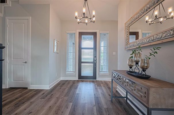 Chandelier, Interior, Wood Texture Flooring