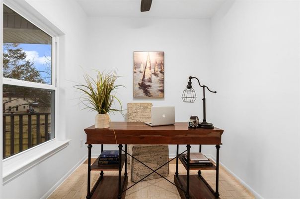 Home Office, Interior, Wood Texture Flooring