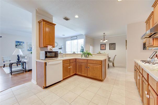 Dining room, Interior, Kitchen, Living room, Pendant Lights, Recessed Lighting, Wood Texture Flooring