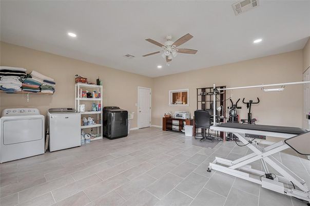 Home Office, Interior, Recessed Lighting, Washer