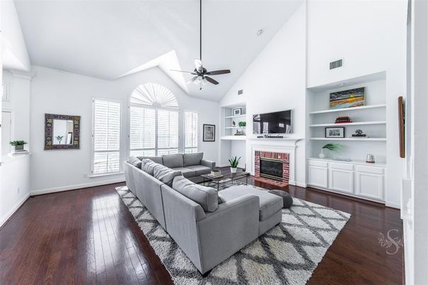 Fireplace, Interior, Living room, Wood Texture Flooring