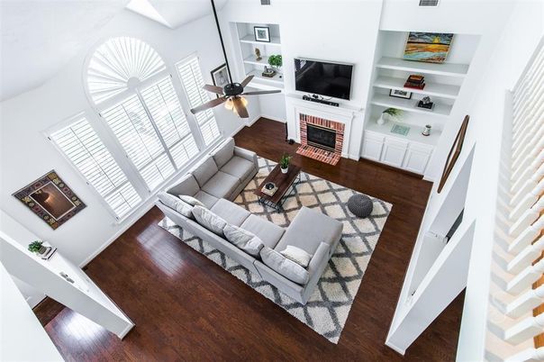 Fireplace, Interior, Living room, Wood Texture Flooring