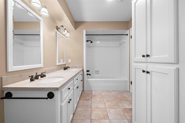 Bathroom, Dual Sink Vanities, Glass Shower, Interior