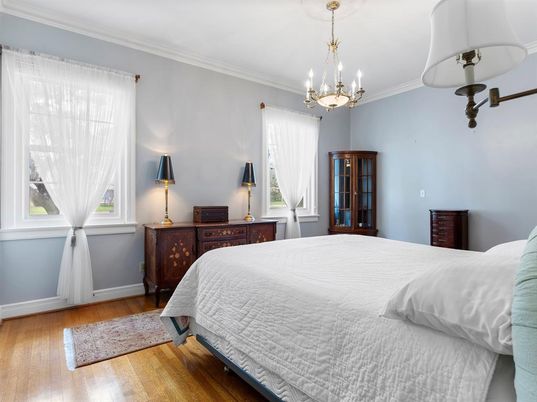 Bedroom, Chandelier, Interior, Wood Texture Flooring