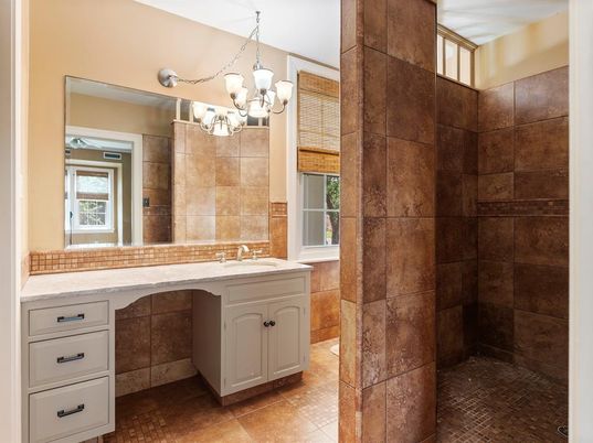Bathroom, Chandelier, Interior