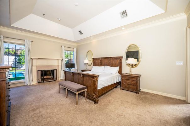 Bedroom, Fireplace, Interior, Recessed Lighting