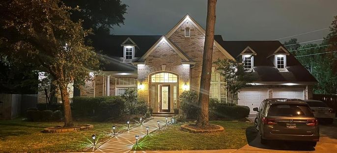 Attached, Exterior, Facade, Brick Facade, Tudor Revival