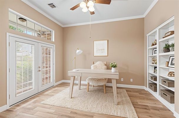 Home Office, Interior, Wood Texture Flooring