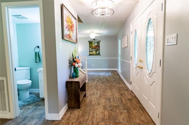Bathroom, Interior, Wood Texture Flooring