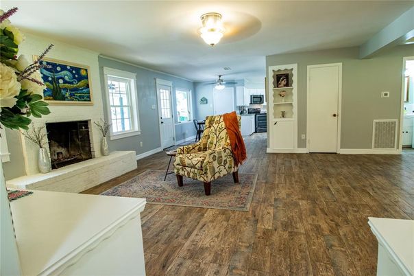 Fireplace, Interior, Wood Texture Flooring
