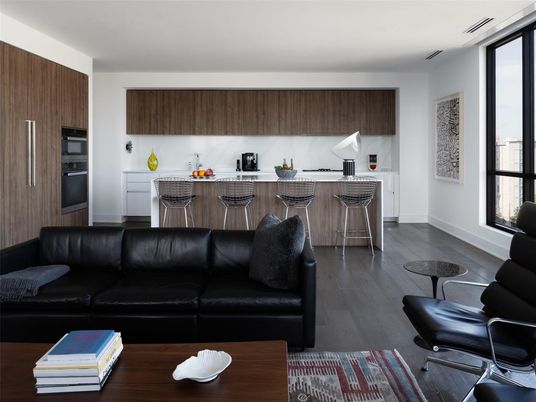 Interior, Kitchen, Living room, Wood Texture Flooring