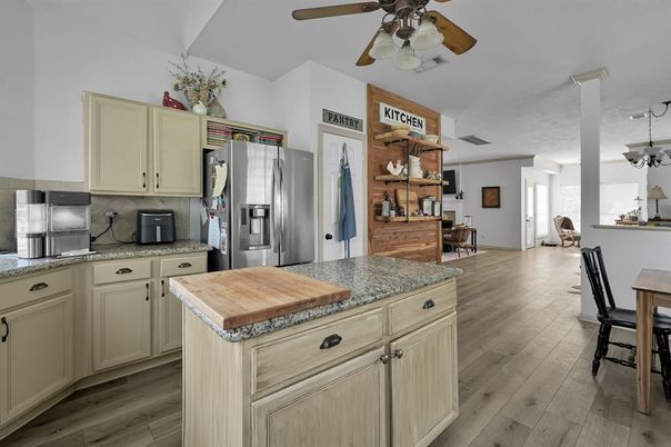 Interior, Kitchen, Wood Texture Flooring