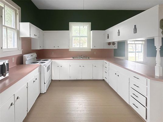 Interior, Kitchen, Wood Texture Flooring