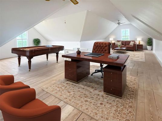 Billiard Table, Game Room, Home Office, Interior, Piano, Wood Texture Flooring