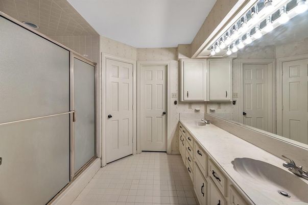 Bathroom, Dual Sink Vanities, Glass Shower, Interior