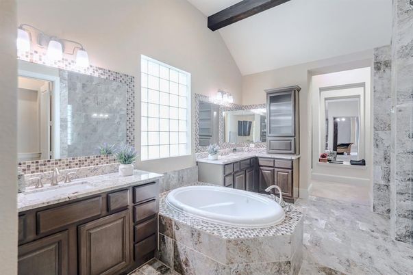 Bathroom, Interior, Wooden Beams