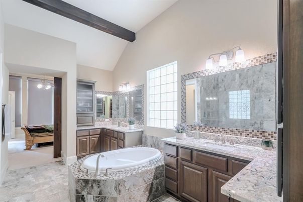 Bathroom, Interior, Wooden Beams