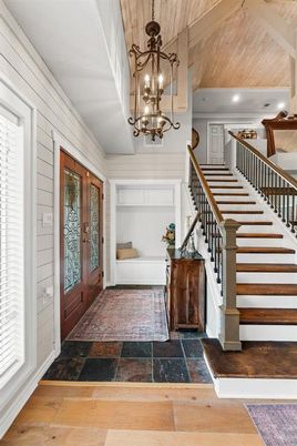 Chandelier, Interior, Pendant Lights, Recessed Lighting, Wood Texture Flooring