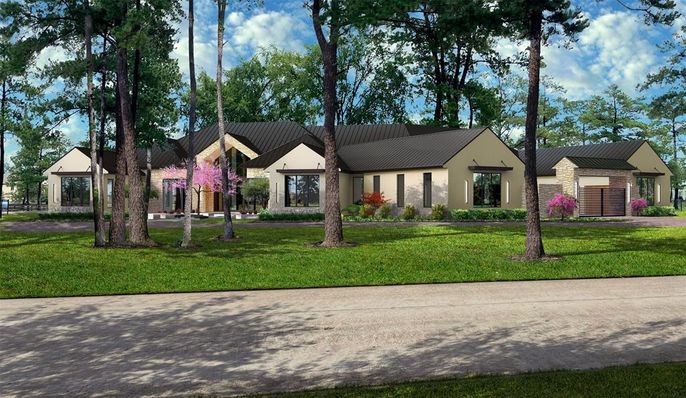 Backyard, Exterior, Facade, Ranch